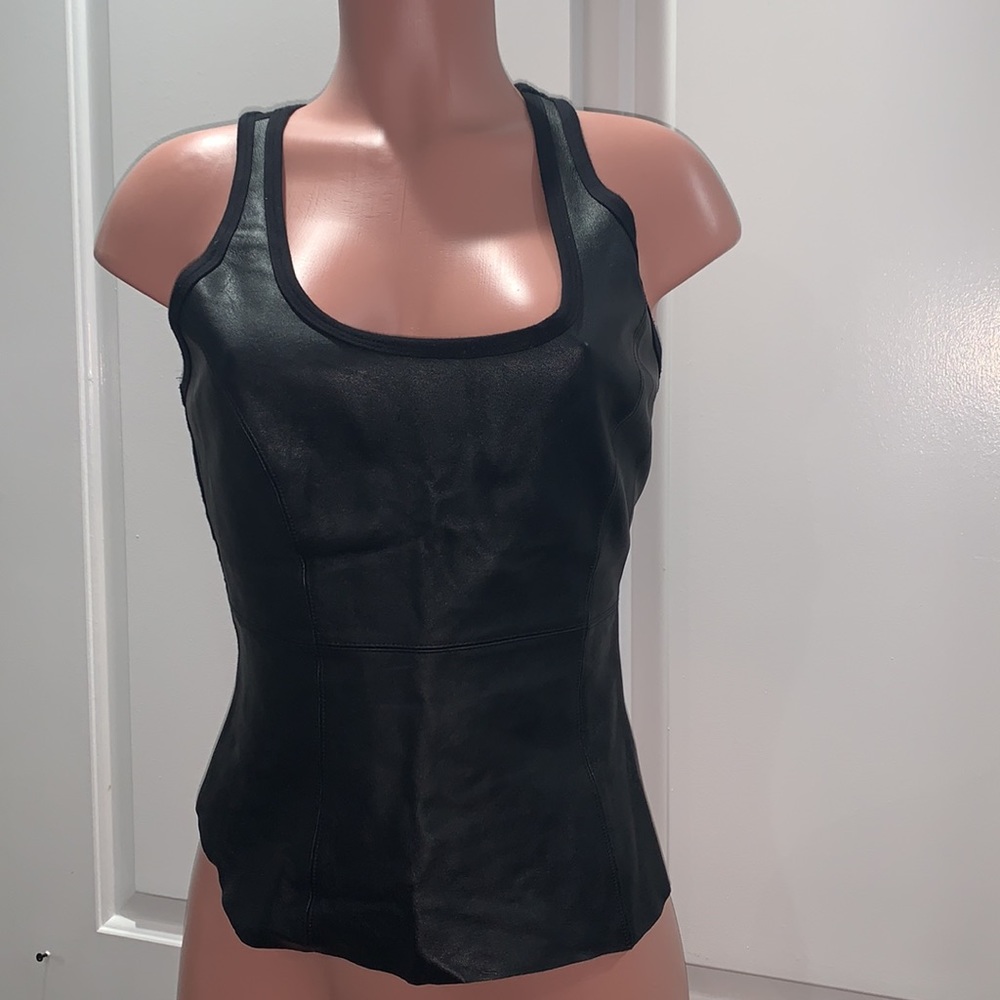 FIFTEEN-TWENTY‎ RACERBACK FAUX LEATHER TANK